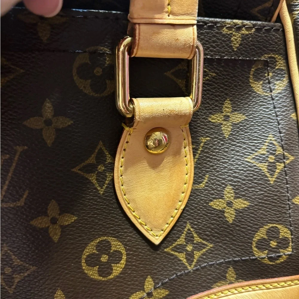 Louis Vuitton Black and Tan Monogram Shoulder Bag